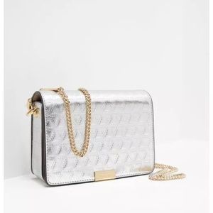 Michael Kors Jade Medium Gusset Clutch Gunmetal